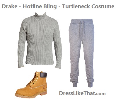 drake - hotline bling - turtleneck costume ideas