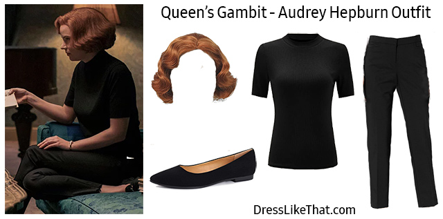 queens gambit audrey hepburn outfit